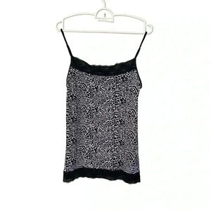 Jockey animal print Cami with lace trim.  Size XL, EUC